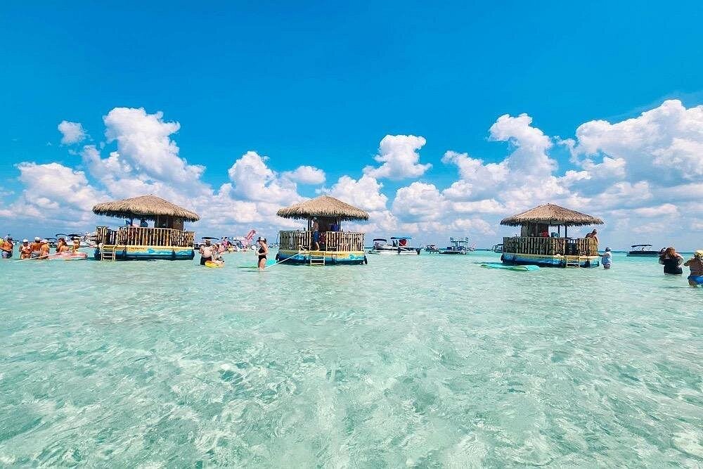 Tailfins Tiki Boats Crab Island Sandbar(2 hrs 5/5:30 or day 3hrs)